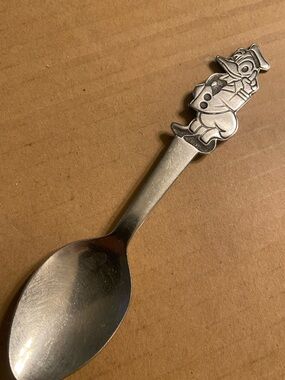 Walt Disney Bonny Donald Duck Youth Spoon 5 5/8"  Stainless Flatware Japan